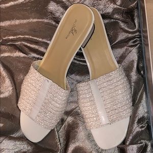 Jaclyn Smith White Heels Size 9-1/2